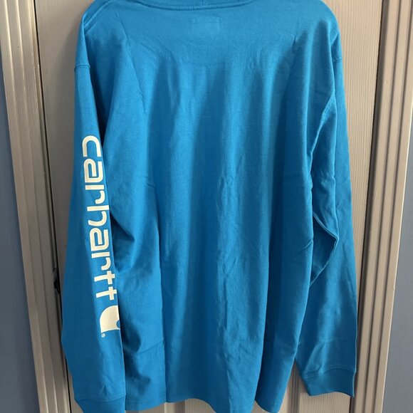 Carhartt Loose Fit Long Sleeve Logo Heavyweight Graphic T Shirt Size M NWT - Picture 4 of 5